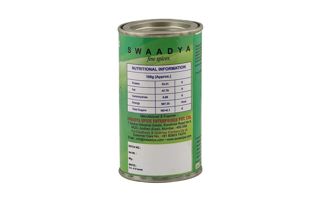 Swaadya Pumpkin Seeds    Tin  77.1 grams